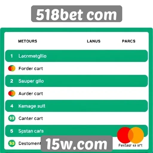 Métodos de pagamento e saques no 518bet